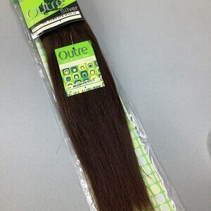 12” #4 European Straight Dark Brown 100% Human Hair Track Weft Extensions